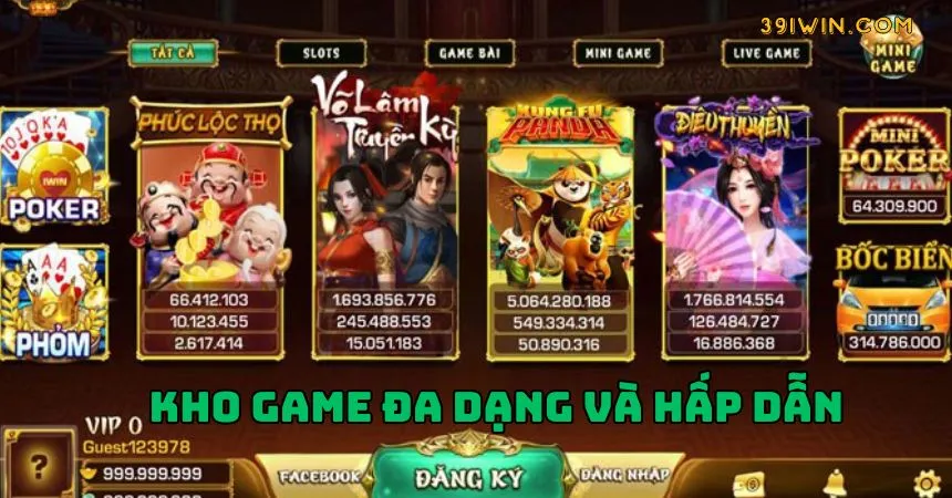 Kho game đa dạng và siêu hot tại web cược